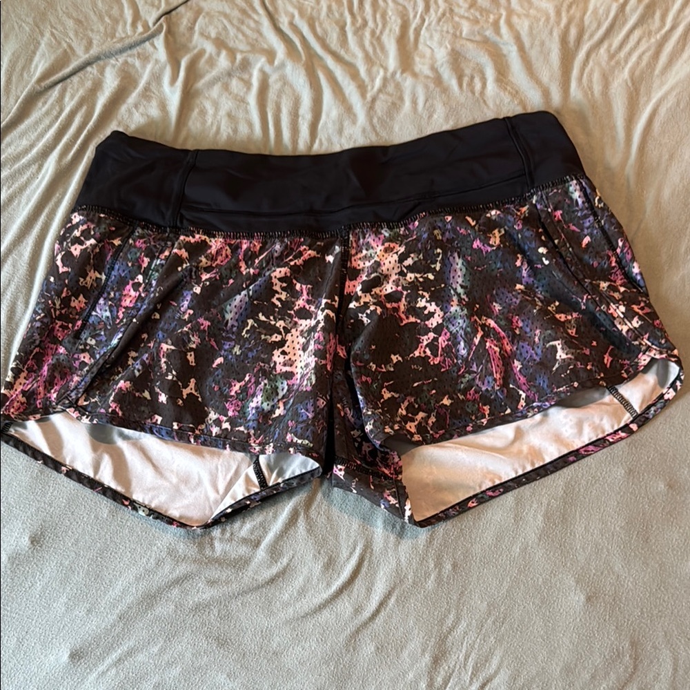 Lululemon Athletica Black and Pink Athletic Shorts